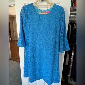 Lilly Pulitzer Ophelia Lace Dress in Pale Blue